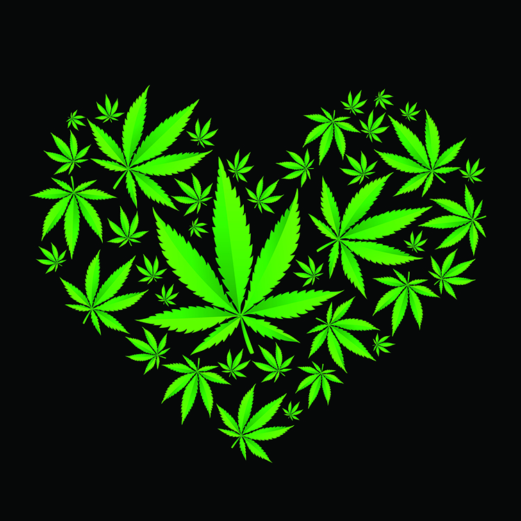 cannabis shape Heart